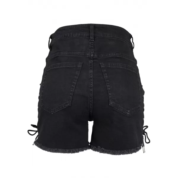  Pantaloni scurți pentru doamne URBAN CLASSICS TB2001 NEGRU SPĂLAT 