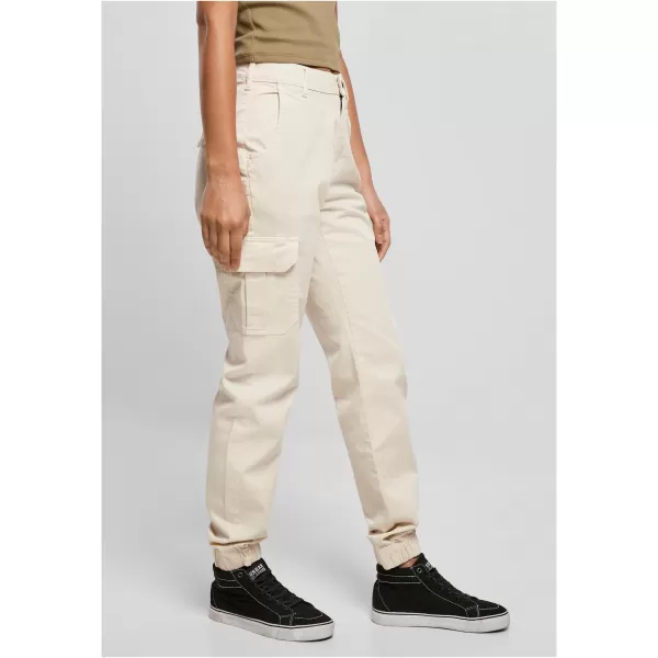  Pantalonii pentru doamne URBAN CLASSICS TB3048 ALB/NISIP 