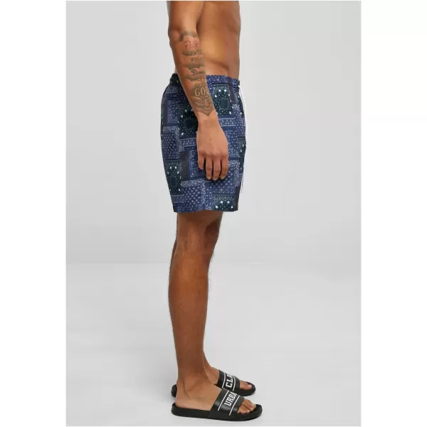  Pantaloni scurţi URBAN CLASSICS TB2679 NAVY BANDANA AOP 