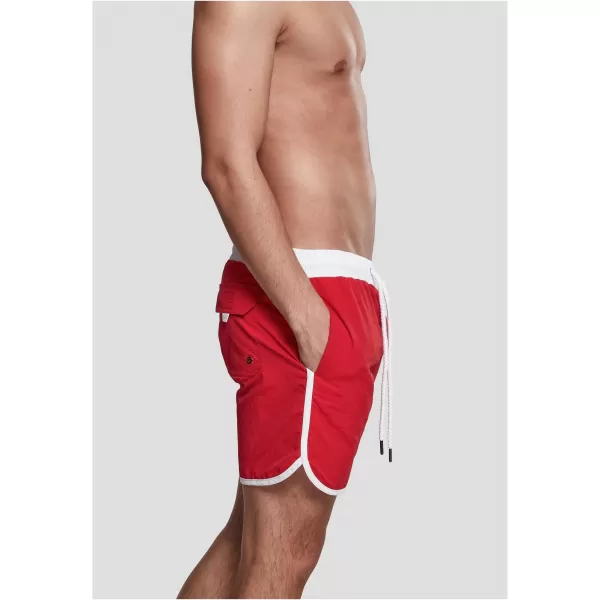  Pantaloni scurţi URBAN CLASSICS TB2050 FOC ROȘU/ALB 