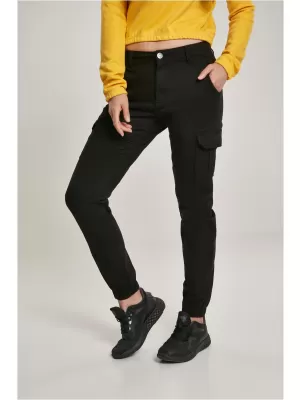 Pantalonii pentru doamne URBAN CLASSICS TB3048 NEGRU