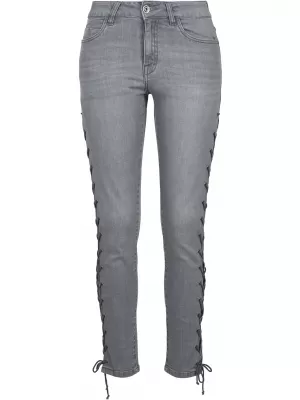 Pantalonii pentru doamne URBAN CLASSICS TB2003 GRI