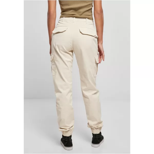  Pantalonii pentru doamne URBAN CLASSICS TB3048 ALB/NISIP 