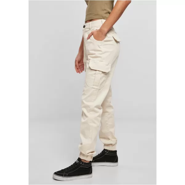  Pantalonii pentru doamne URBAN CLASSICS TB3048 ALB/NISIP 