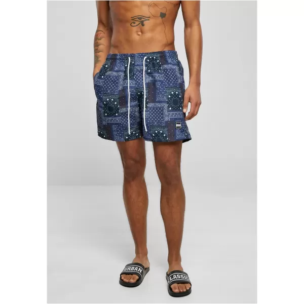  Pantaloni scurţi URBAN CLASSICS TB2679 NAVY BANDANA AOP 