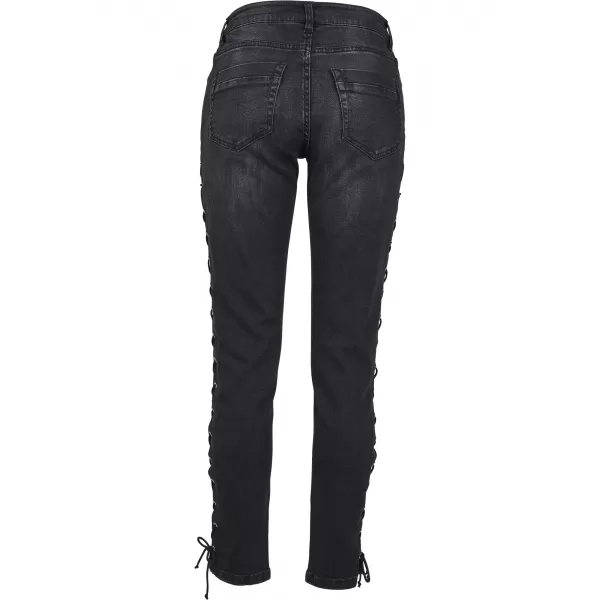  Pantalonii pentru doamne URBAN CLASSICS TB2003 NEGRU SPĂLAT 