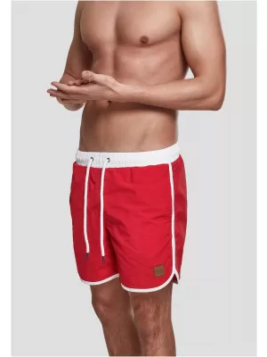 Pantaloni scurţi URBAN CLASSICS TB2050 FOC ROȘU/ALB