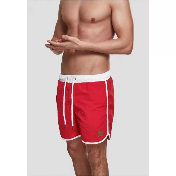  Pantaloni scurţi URBAN CLASSICS TB2050 FOC ROȘU/ALB 