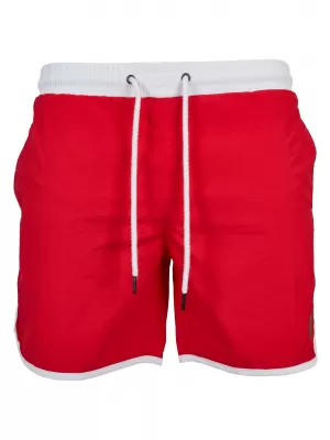 Pantaloni scurţi URBAN CLASSICS TB2050 FOC ROȘU/ALB