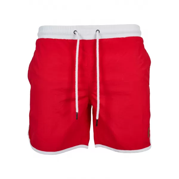  Pantaloni scurţi URBAN CLASSICS TB2050 FOC ROȘU/ALB 