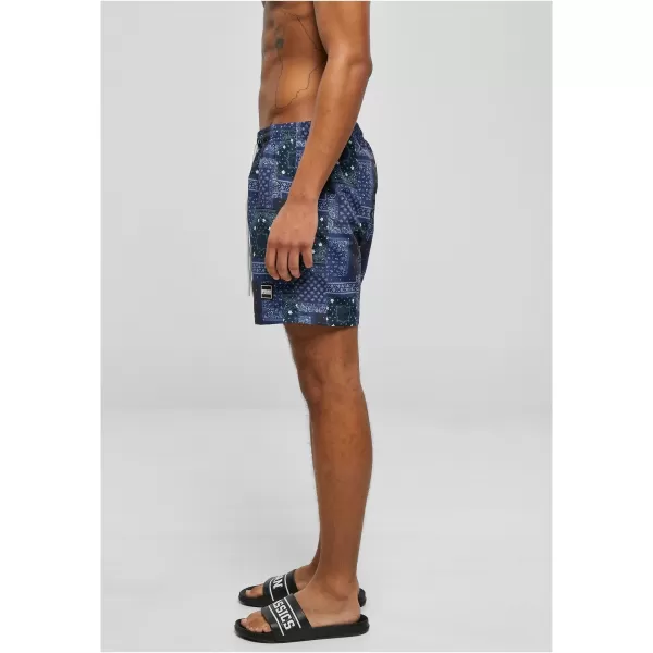  Pantaloni scurţi URBAN CLASSICS TB2679 NAVY BANDANA AOP 