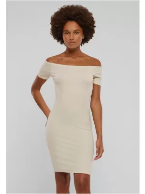 Rochie URBAN CLASSICS TB1501 ALB/NISIP