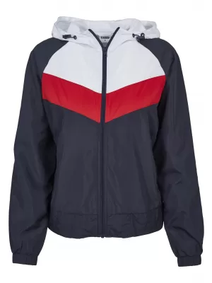 Geacă pentru doamne URBAN CLASSICS TB2009 NAVY/WHITE/FIRE ROȘU