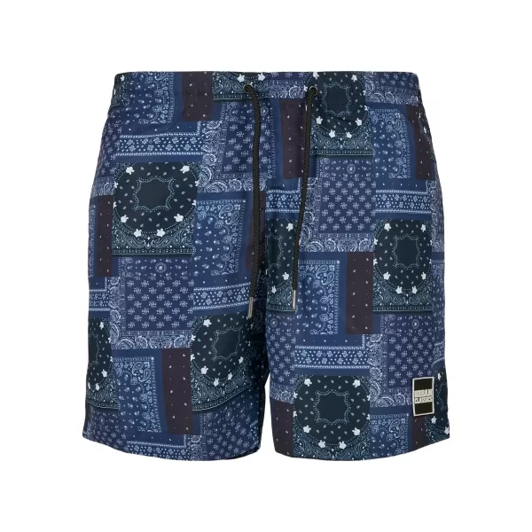 Pantaloni scurţi URBAN CLASSICS TB2679 NAVY BANDANA AOP 