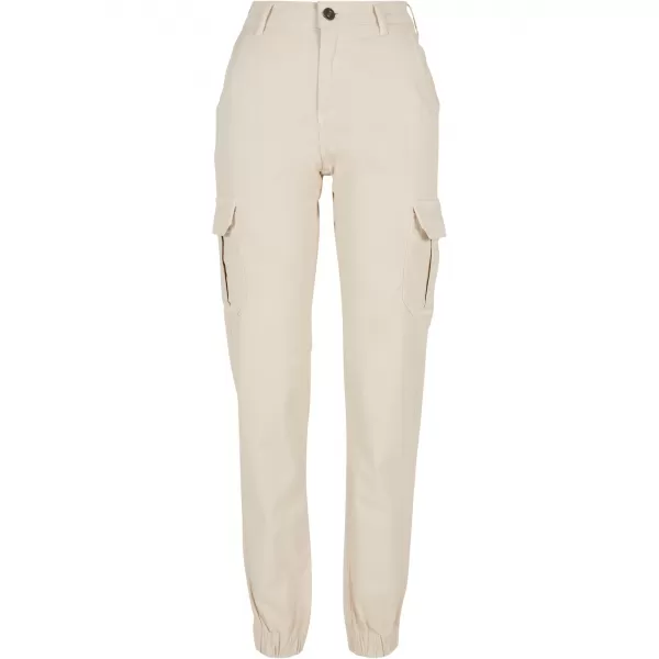  Pantalonii pentru doamne URBAN CLASSICS TB3048 ALB/NISIP 