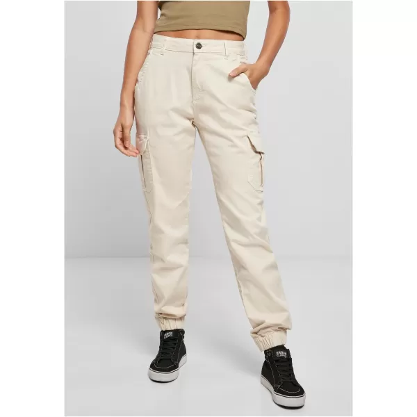  Pantalonii pentru doamne URBAN CLASSICS TB3048 ALB/NISIP 