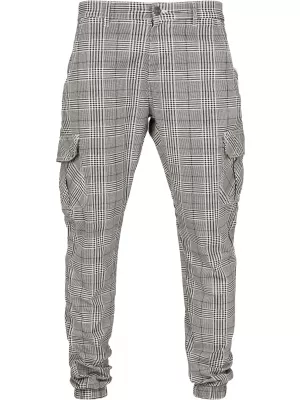 Pantaloni URBAN CLASSICS TB3138 ALB/NEGRU