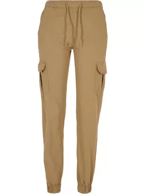Pantalonii pentru doamne URBAN CLASSICS TB3626 UNIUNE BEIGE