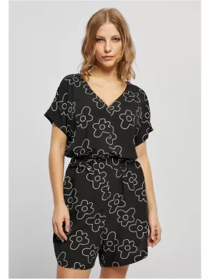 Doamne URBAN CLASSICS TB4096 FLOARE NEAGRĂ
