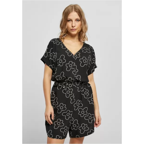 Doamne URBAN CLASSICS TB4096 FLOARE NEAGRĂ 