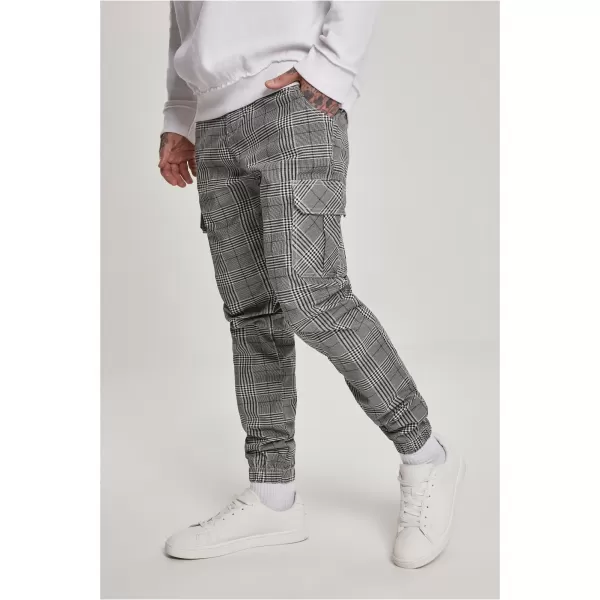  Pantaloni URBAN CLASSICS TB3138 ALB/NEGRU 