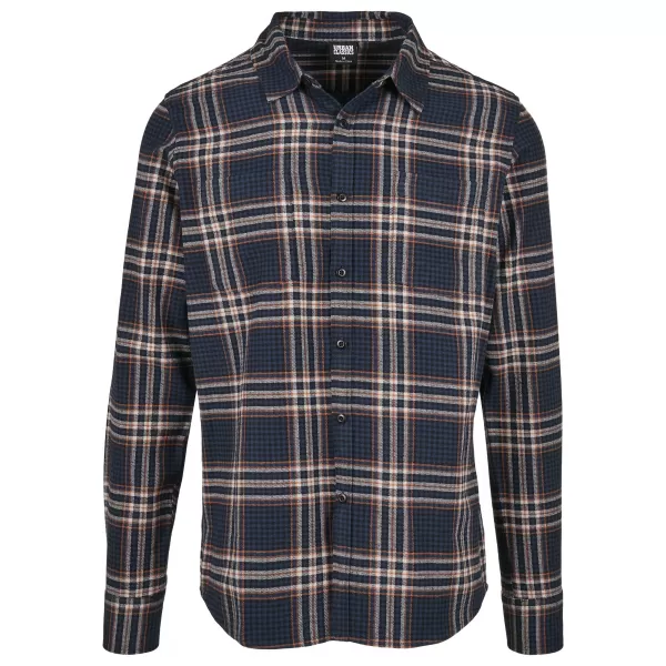  Cămaşă URBAN CLASSICS TB3807 ALBASTRU ÎNCHIS/RUSTRAT 