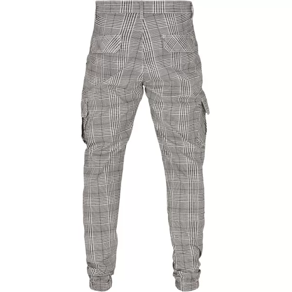  Pantaloni URBAN CLASSICS TB3138 ALB/NEGRU 