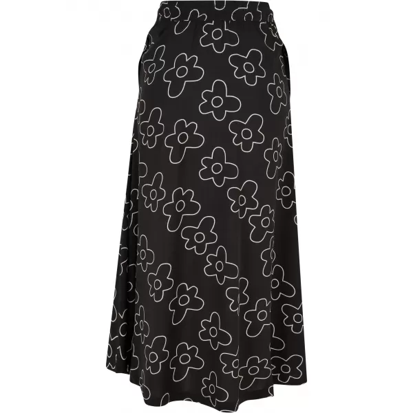  Fusta doamnelor URBAN CLASSICS TB4099 FLOARE NEAGRĂ 