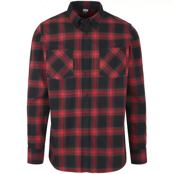  Cămaşă URBAN CLASSICS TB3195 NEGRU/ROȘU 