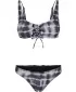 Costum de baie URBAN CLASSICS TB4384 NEGRU/ALB