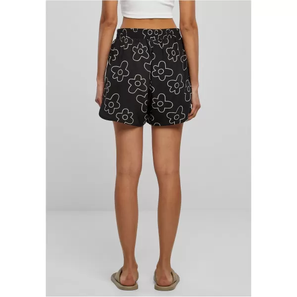  Pantaloni scurți pentru doamne URBAN CLASSICS TB3435 FLOARE NEAGRĂ 