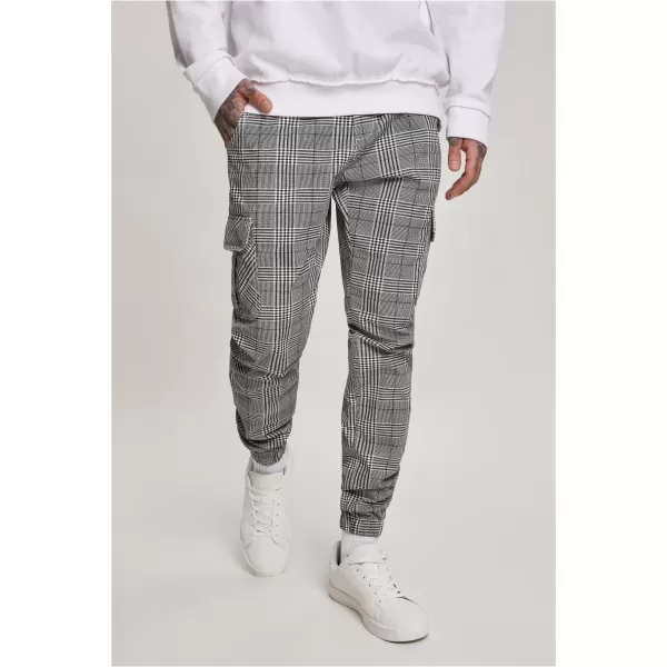  Pantaloni URBAN CLASSICS TB3138 ALB/NEGRU 