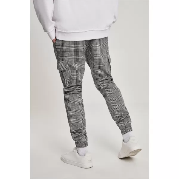 Pantaloni URBAN CLASSICS TB3138 ALB/NEGRU 