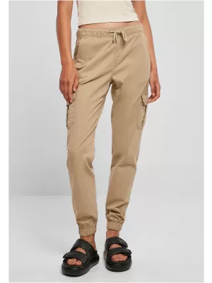 Pantalonii pentru doamne URBAN CLASSICS TB3626 UNIUNE BEIGE
