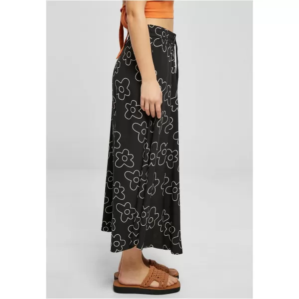  Fusta doamnelor URBAN CLASSICS TB4099 FLOARE NEAGRĂ 