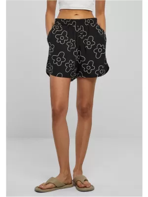 Pantaloni scurți pentru doamne URBAN CLASSICS TB3435 FLOARE NEAGRĂ