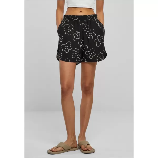  Pantaloni scurți pentru doamne URBAN CLASSICS TB3435 FLOARE NEAGRĂ 