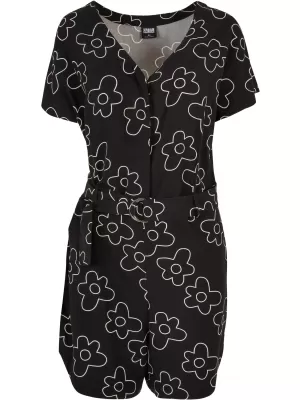 Doamne URBAN CLASSICS TB4096 FLOARE NEAGRĂ
