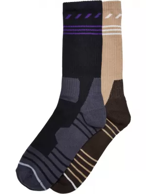 Șosete URBAN CLASSICS TB3742 BLACK/UNION BEIGE