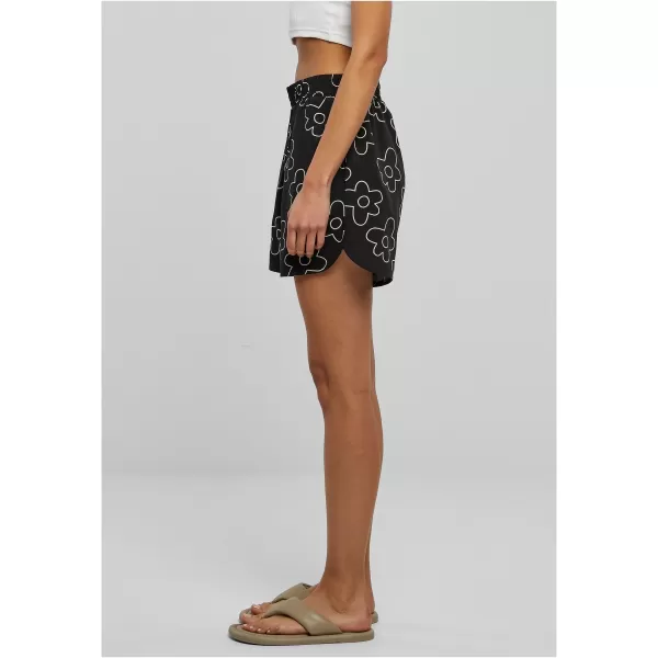  Pantaloni scurți pentru doamne URBAN CLASSICS TB3435 FLOARE NEAGRĂ 