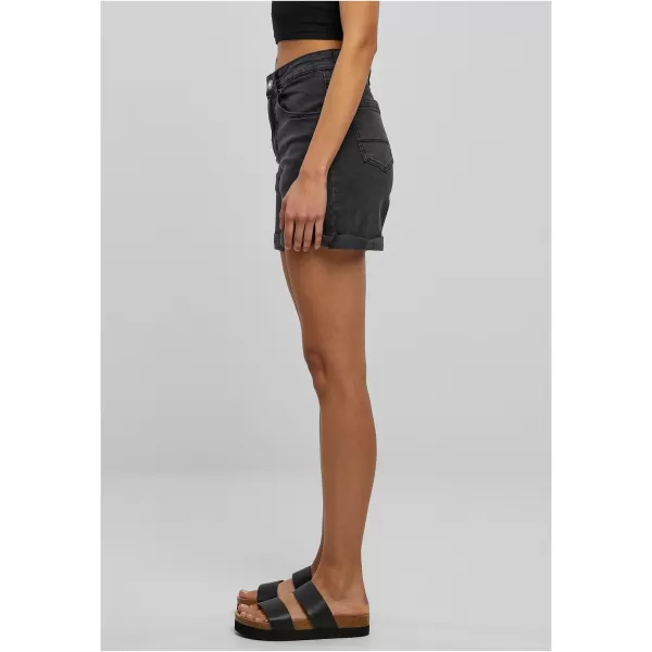 Pantaloni scurți pentru doamne URBAN CLASSICS TB4796 NEGRU SPĂLAT 