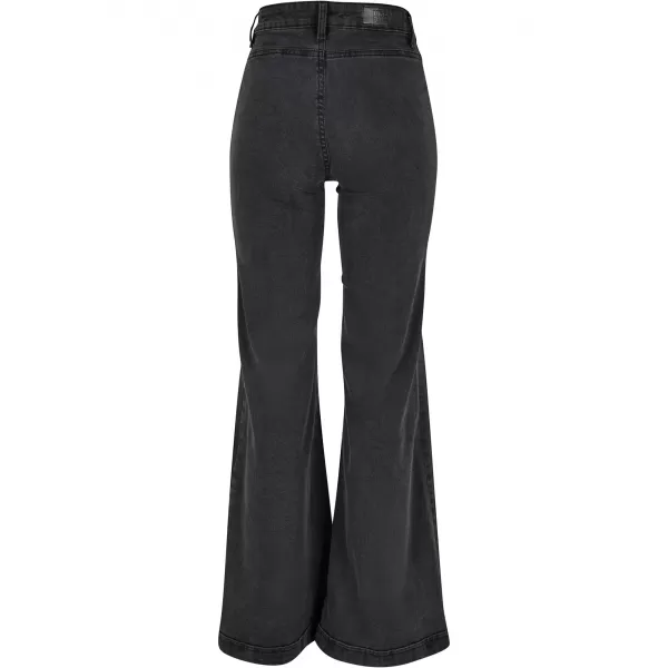  Pantalonii pentru doamne URBAN CLASSICS TB5452 NEGRU SPĂLAT 