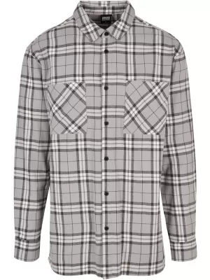 Cămaşă URBAN CLASSICS TB5516 GRI/NEGRU