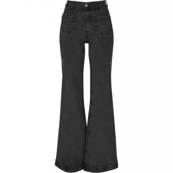  Pantalonii pentru doamne URBAN CLASSICS TB5452 NEGRU SPĂLAT 