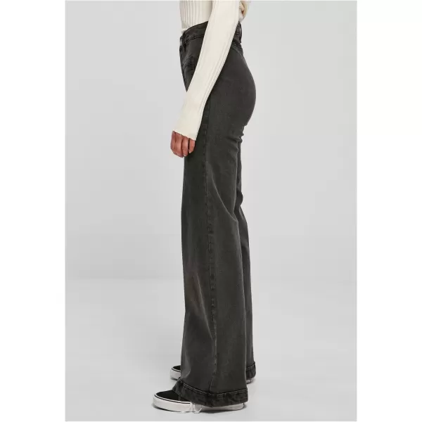  Pantalonii pentru doamne URBAN CLASSICS TB5452 NEGRU SPĂLAT 