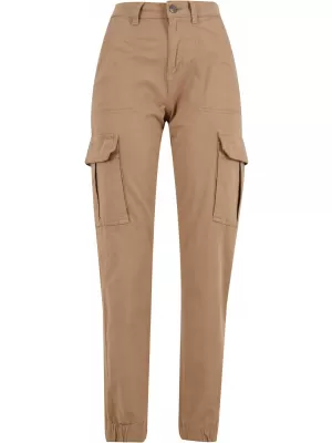 Pantalonii pentru doamne URBAN CLASSICS TB5454 UNIUNE BEIGE