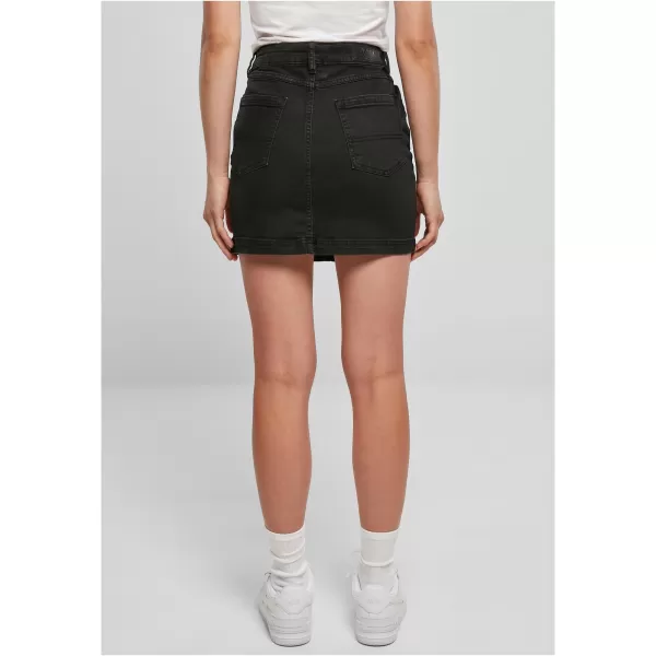  Fusta doamnelor URBAN CLASSICS TB4799 NEGRU SPĂLAT 