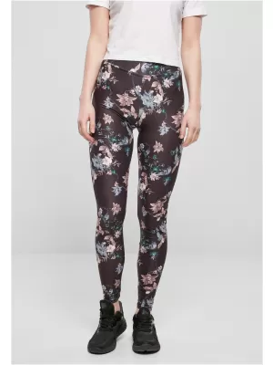 Jambiere URBAN CLASSICS TB4771 FLOARE MOALE NEAGRĂ