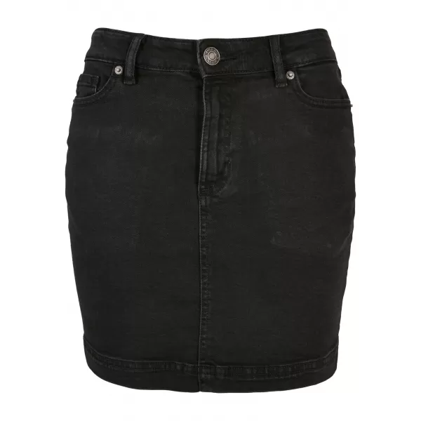  Fusta doamnelor URBAN CLASSICS TB4799 NEGRU SPĂLAT 