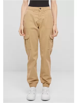 Pantalonii pentru doamne URBAN CLASSICS TB5454 UNIUNE BEIGE